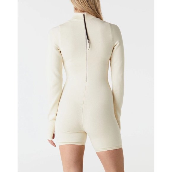 Nike Every Stitch Considered $400 Cream Women's Bodysuit Made in Italy Jumpsuit - Picture 3 of 5